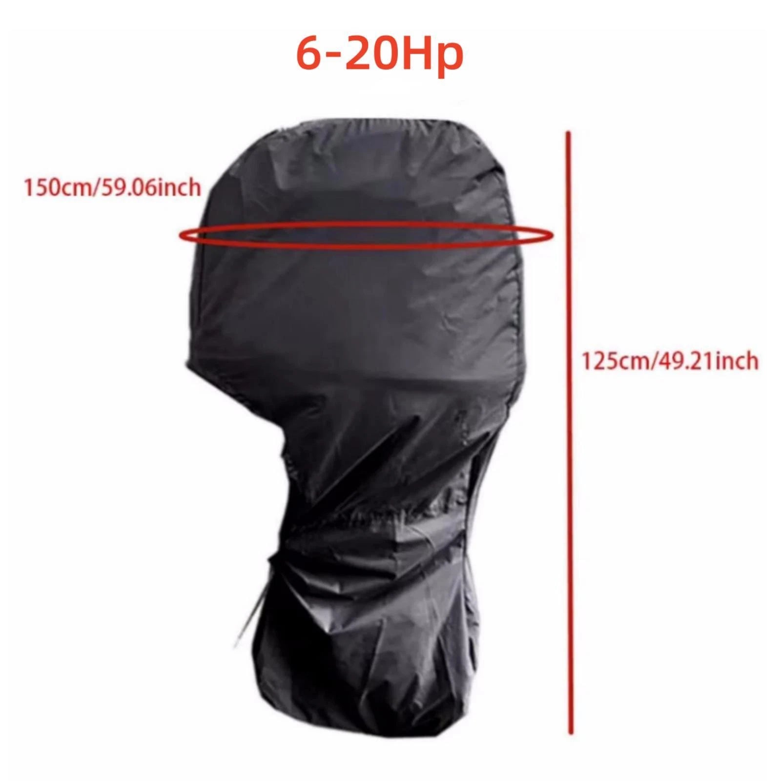 Outboard Boat Engine Cover for 6-20 HP Marine Motor (Waterproof)