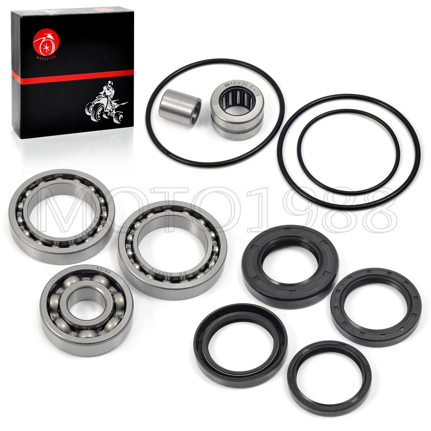 Rear Differential Bearing Seal Kit for Honda Fourtrax 300 TRX300FW (1988–2000)