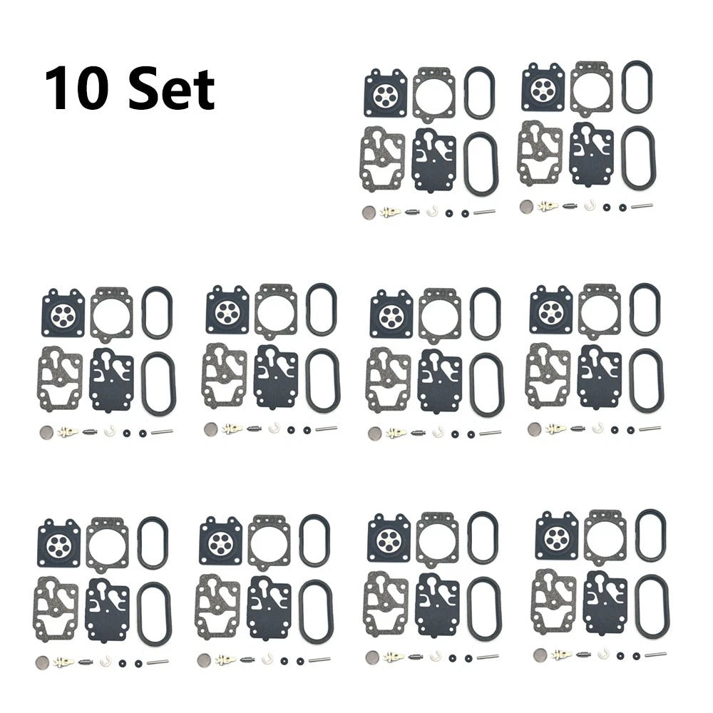 10x Carburetor Repair Kit for Husqvarna 130BT - Walbro K20-WYA