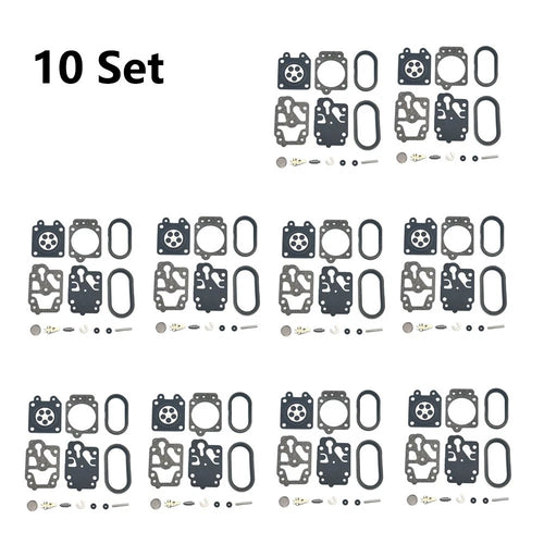 10x Carburetor Repair Kit for Husqvarna 130BT - Walbro K20-WYA