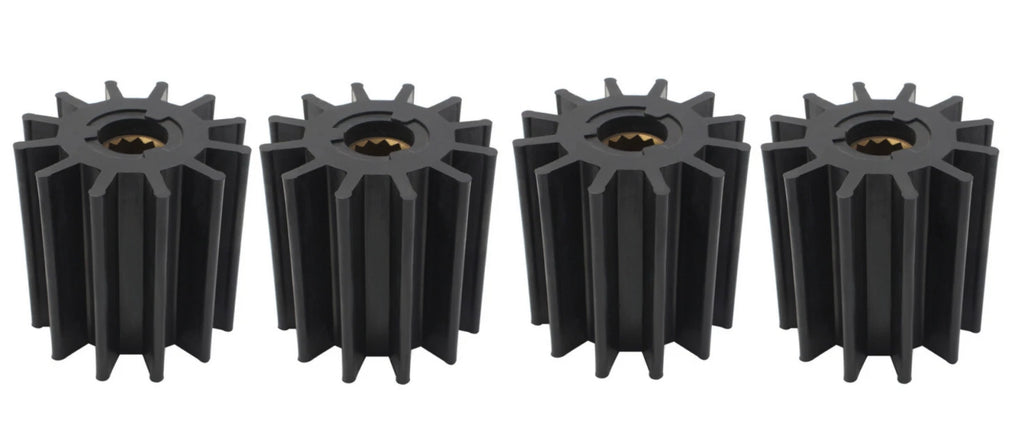 Set of 4 Water Pump Flexible Rubber Impellers for Jabsco (17938-0001)