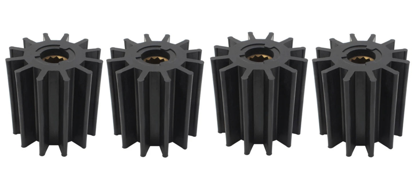 Set of 4 Water Pump Flexible Rubber Impellers for Jabsco (17938-0001)