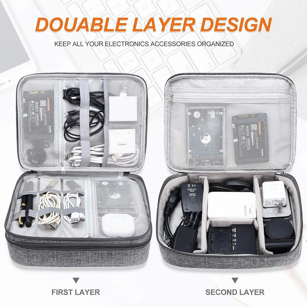 Travel Cable Storage Bags Organizer for Universal Use (Waterproof)