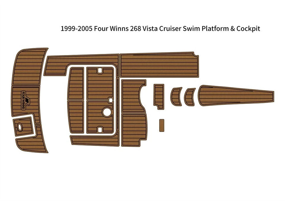 EVA Pads for Four Winns 268 Vista Cruiser (2001) - Cockpit Swim Platform