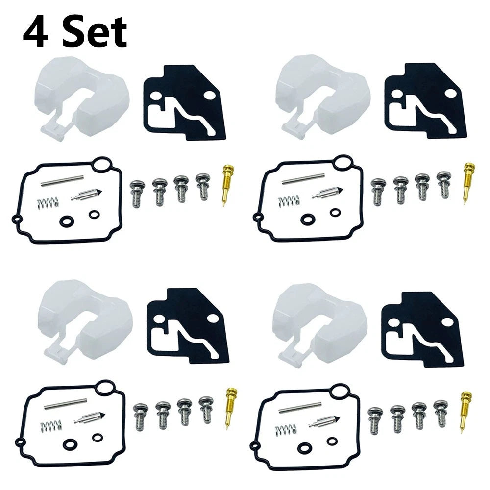 4X Carburetor Repair Kit for Mercury Mariner 9.9 15 HP (4-Stroke) (66M-W0093-01)