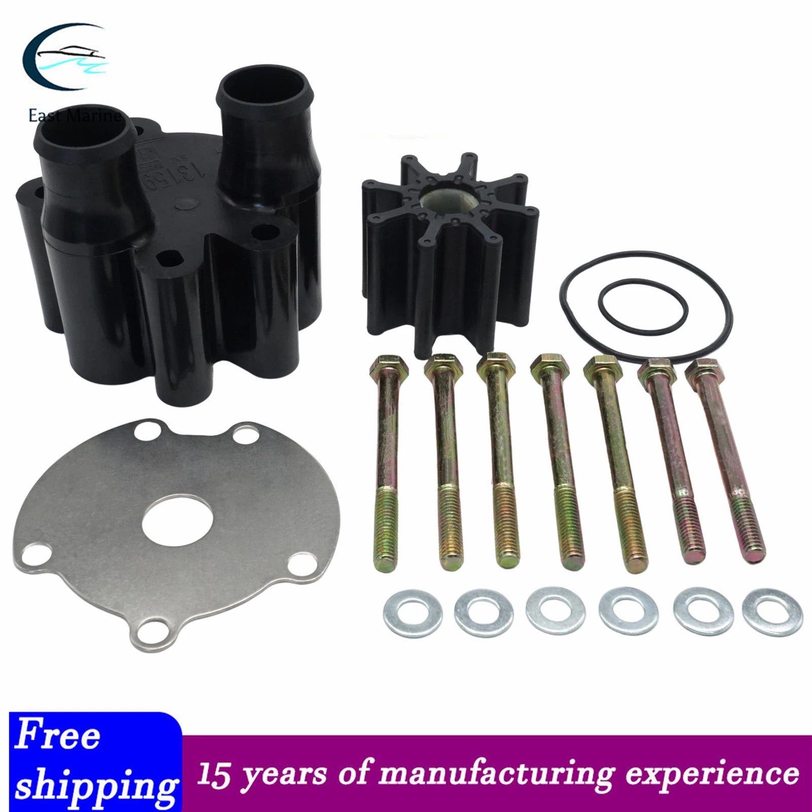 Sea Water Pump Impeller Kit w/ Housing for MerCruiser Bravo (46-807151A14, 18-3150)