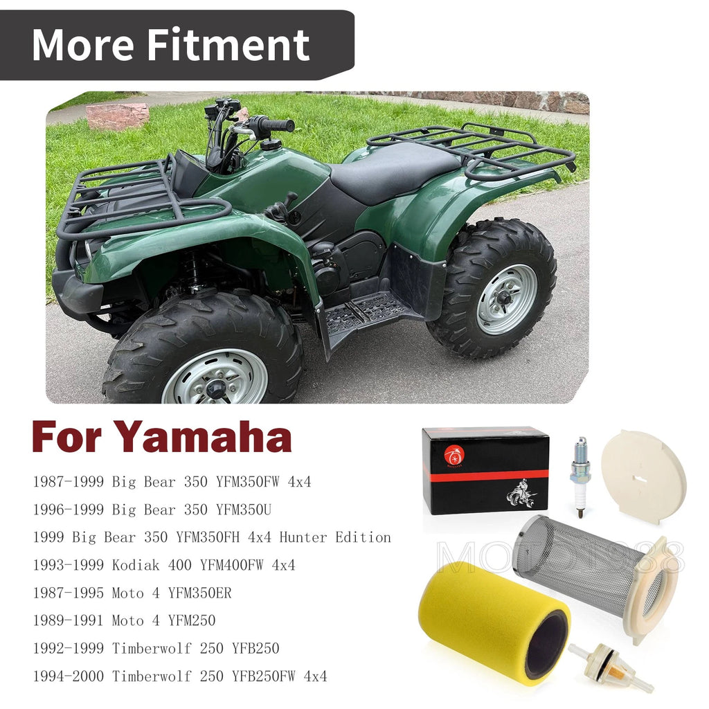 Air Filter Guide End Cap Kit for Yamaha Kodiak 400 YFM400FW 1993–1999