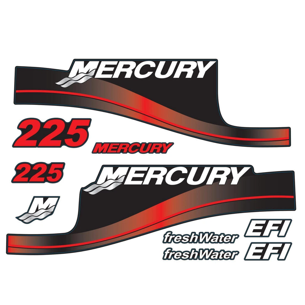 Mercury Outboard Decals Sticker 225hp EFI Fresh Water (1990–2000)