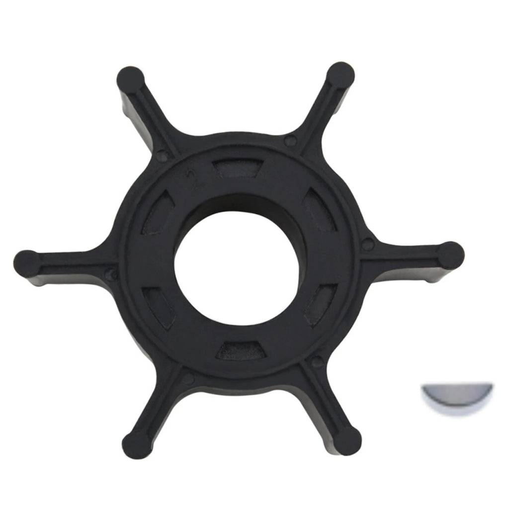 Water Pump Impeller with Key for Yamaha 2-Stroke 6 8 HP Outboard (6G1-44352-00)