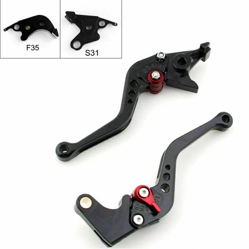 Short Brake Clutch Levers for Suzuki B-King (2008–2011) Black T9