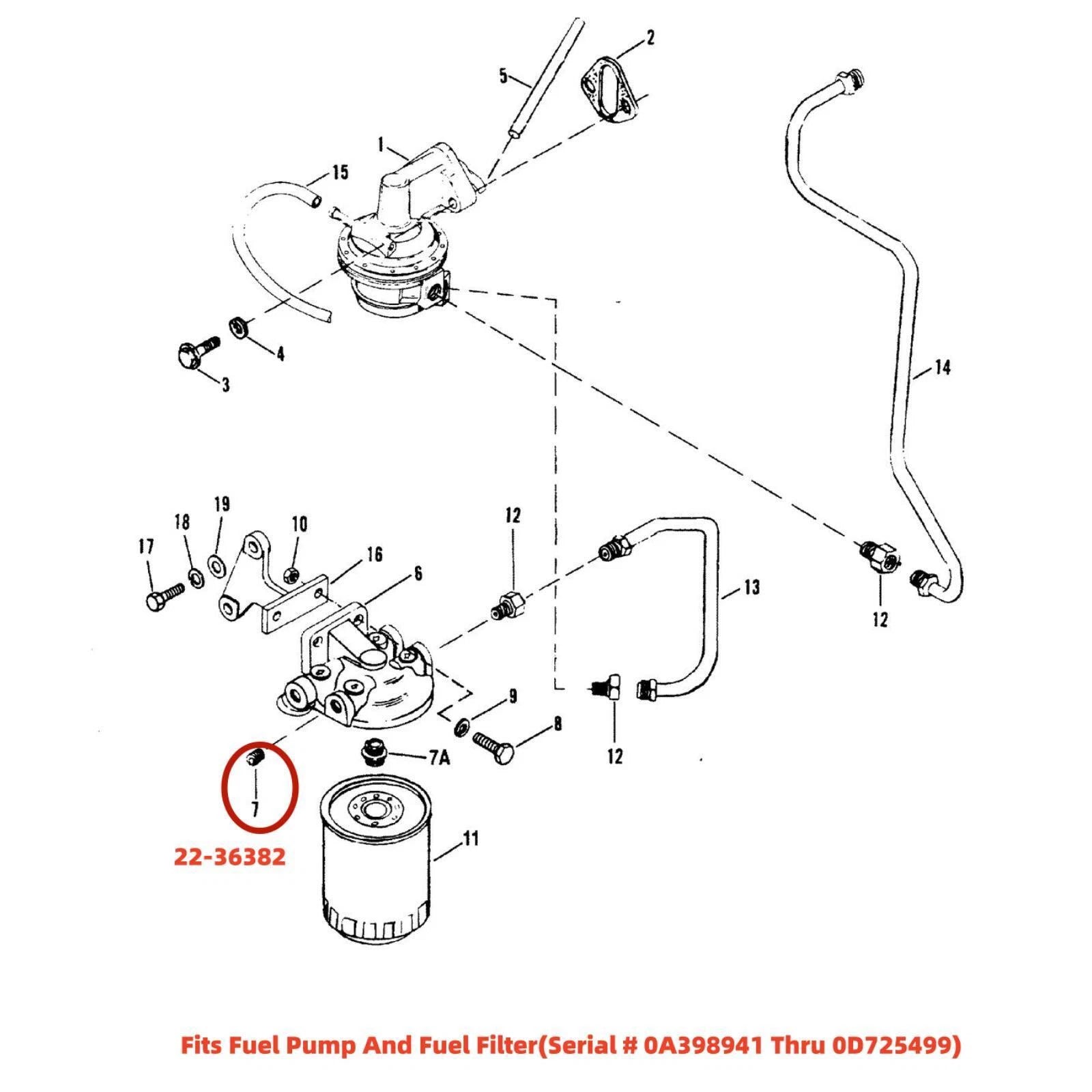 3X Plug Fitting for Mercury Marine Mercruiser (19-35167, 22-36382)