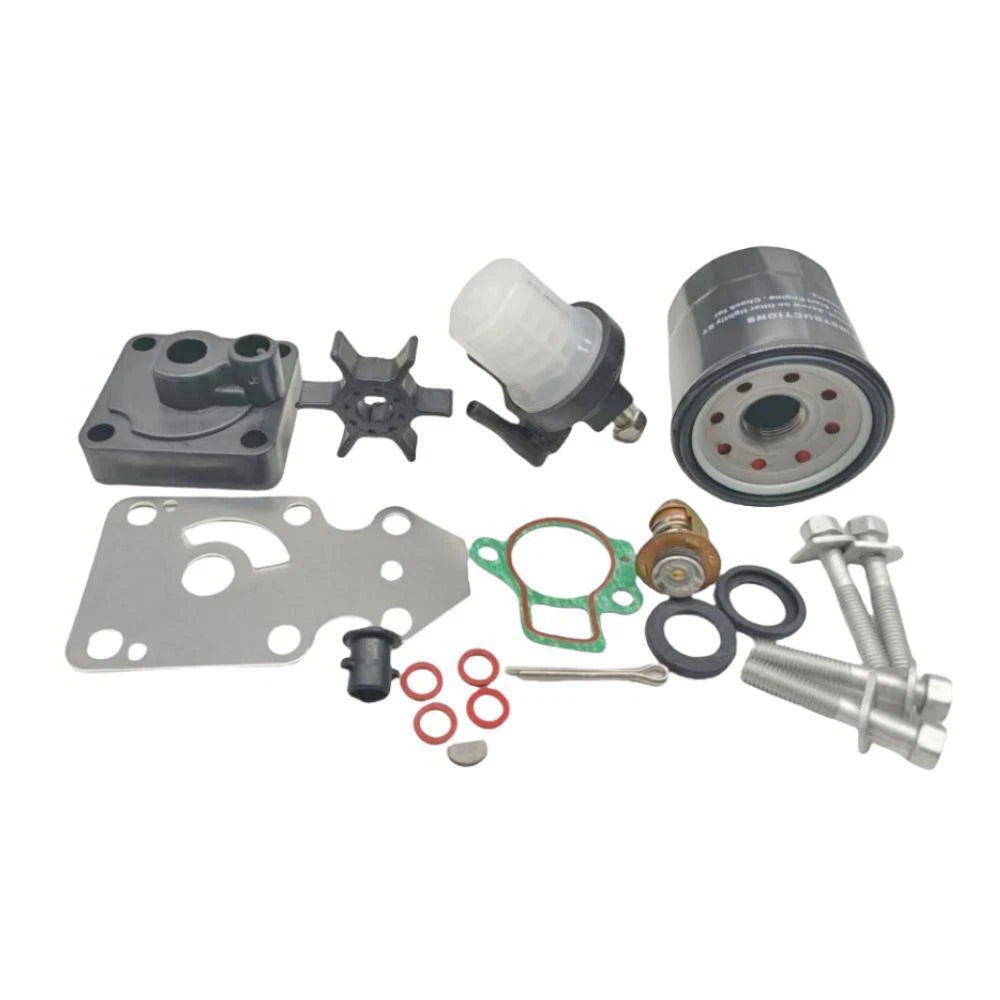 Water Pump Impeller with Thermostat for Yamaha 9.9 15 HP (63V-W0078-01)