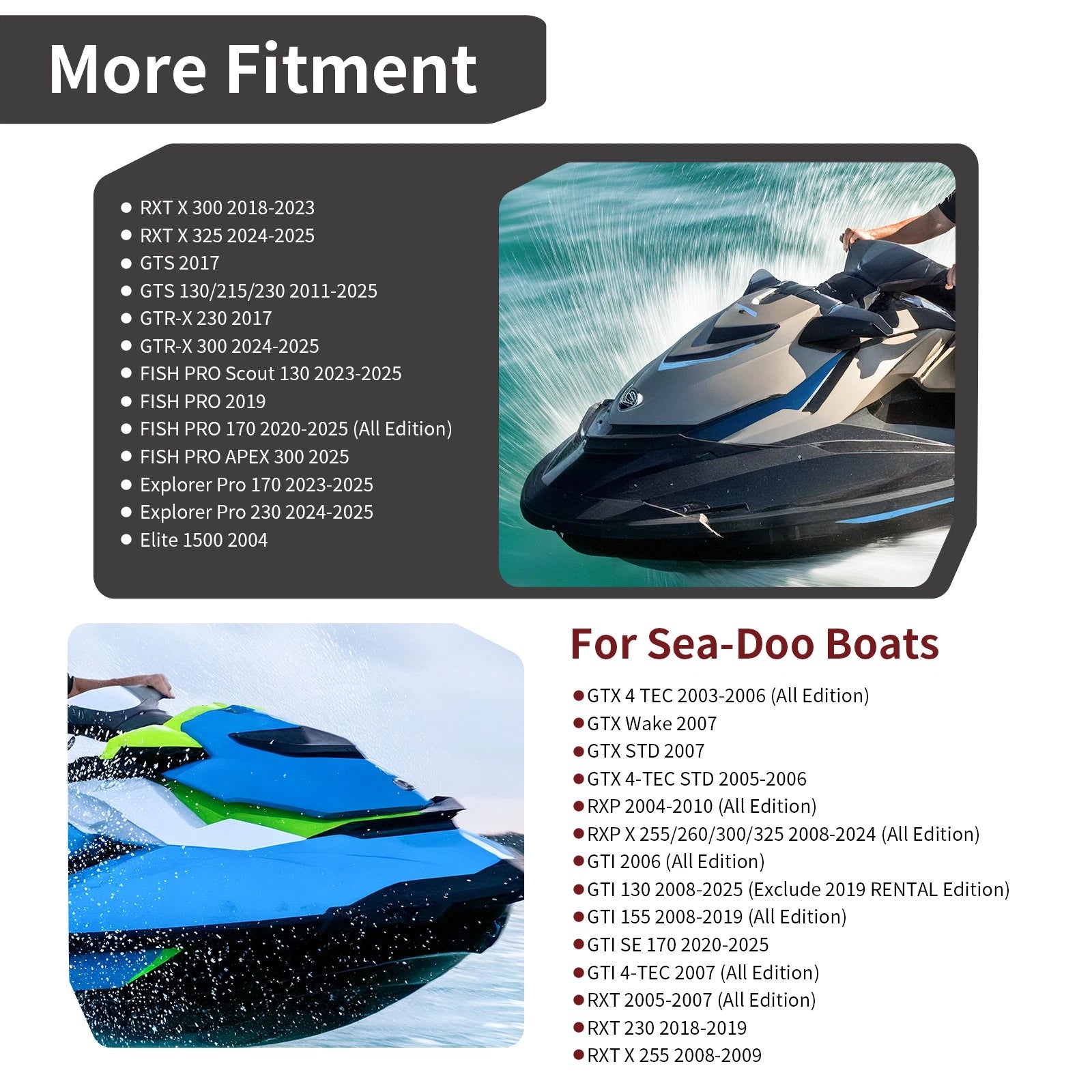Engine Motor Mount Kit for Sea Doo GTX 4TEC (2002–2009) 270000669 270001096