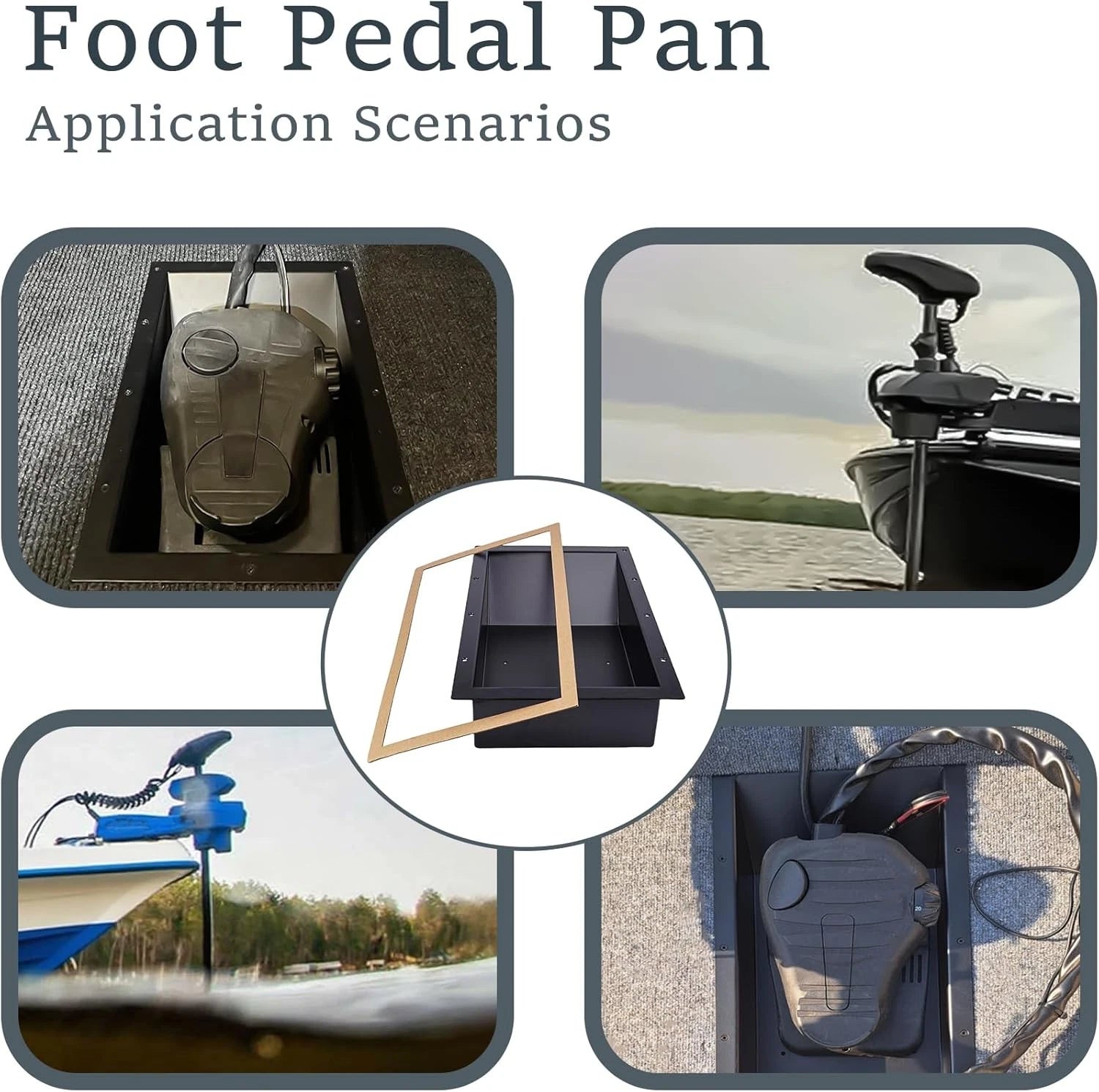 Recessed Trolling Motor Foot Pedal Pan for Minn Kota 100RTMP