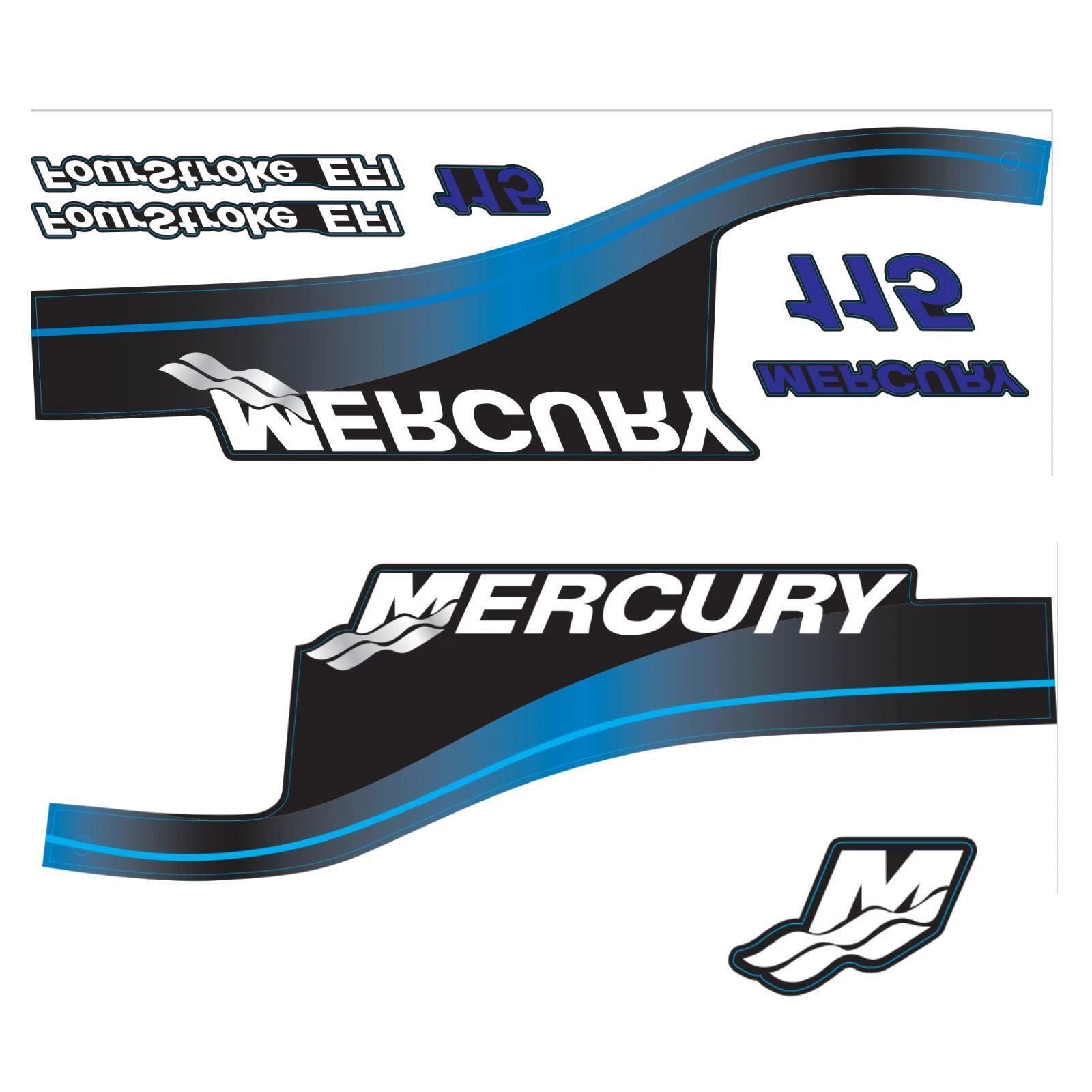 Decals Sticker for Mercury Outboard 115hp EFI 4-Stroke (37-881649A01)