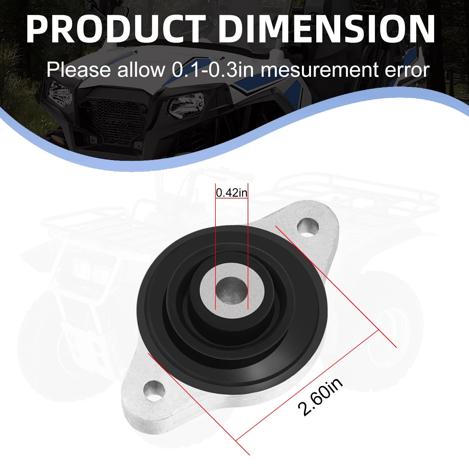 3-Pack Engine Mount Transmission Bracket for Polaris RZR 800 S 4 (2008–2014)