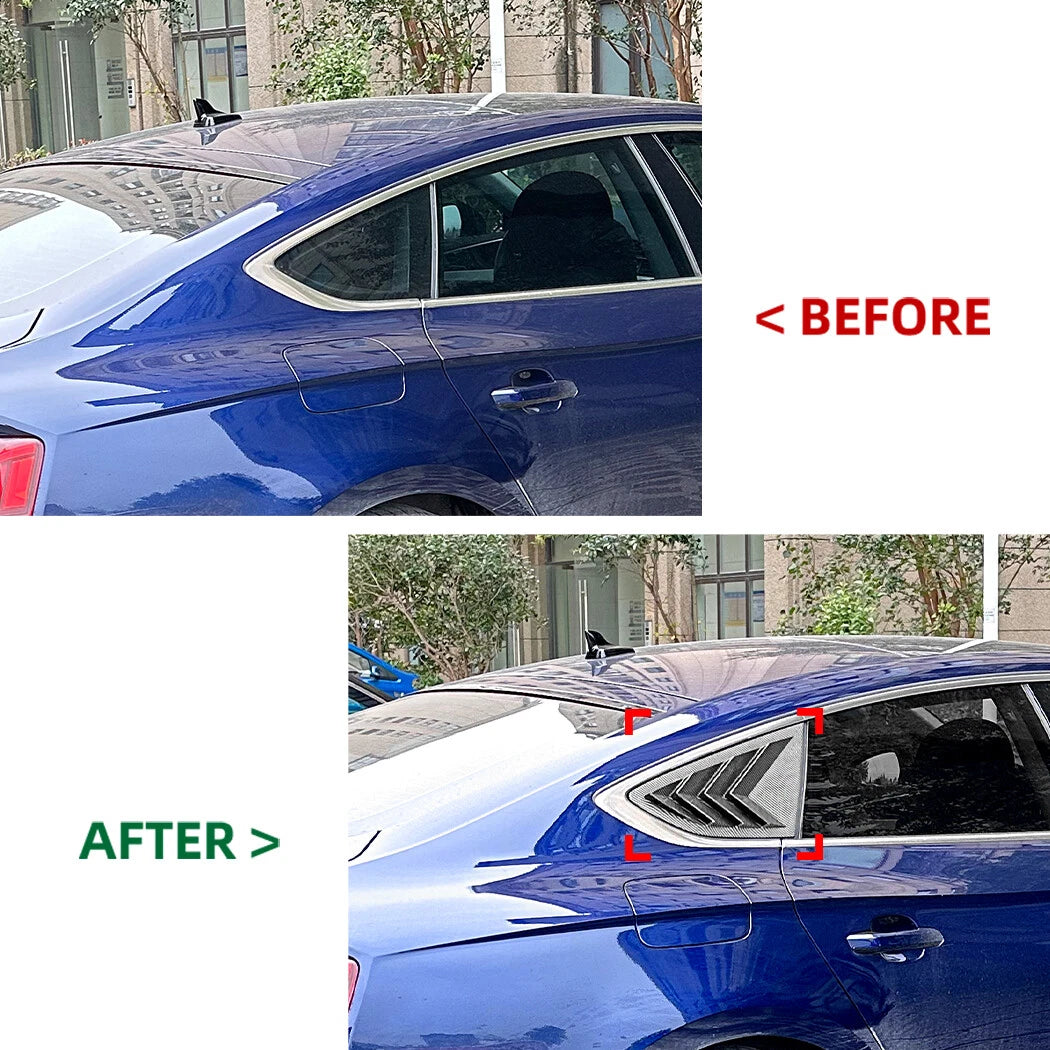 Carbon Look Rear Side Window Louver Shutter for Audi A5 S5 (2017–2024)
