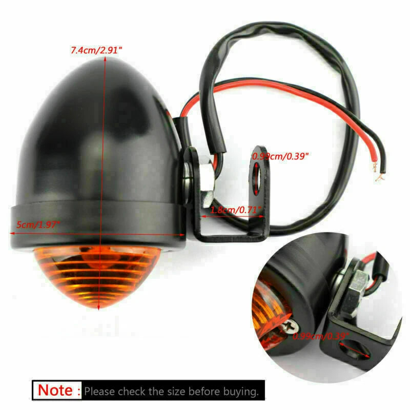 1x Mini Turn Signal Light for Universal Motorcycle (Vintage) T9