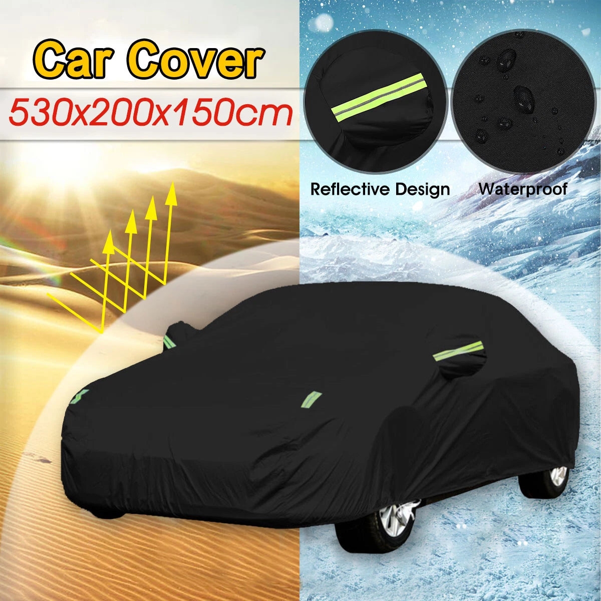 XXL Car Cover for Outdoor Protection (Snow, Rain, UV, Dust)