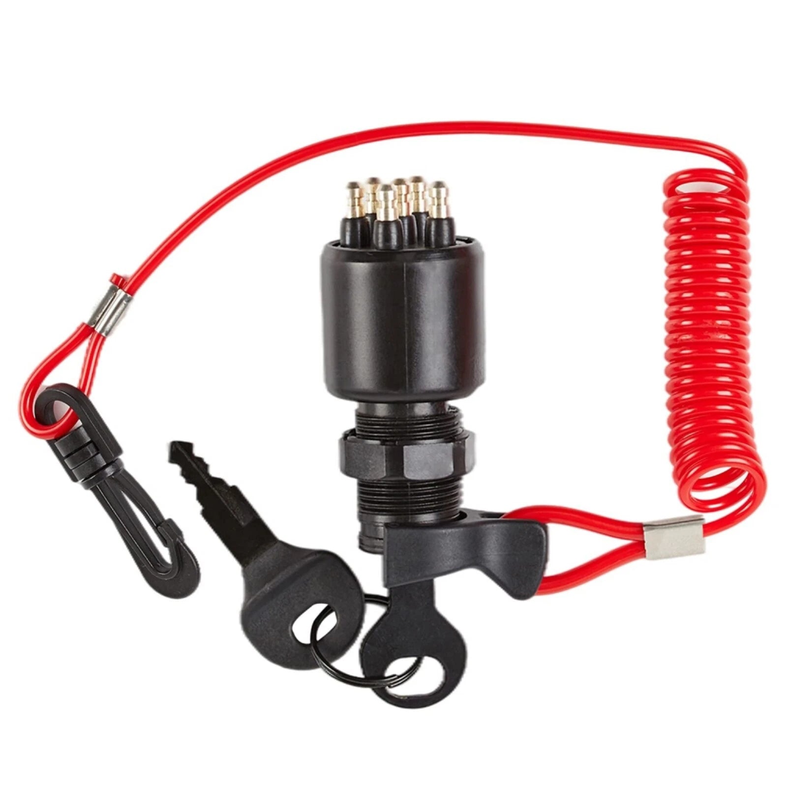 Ignition Switch Key & Lanyard Assembly for OMC Johnson Evinrude (1970–2000)