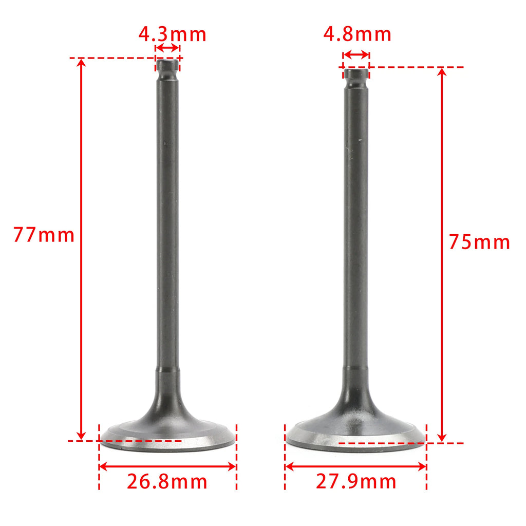 Intake & Exhaust Valve for Yamaha WR450F YZ450F YFZ450 (2003–2023) 5TA-12112-00 5TA-12121-00