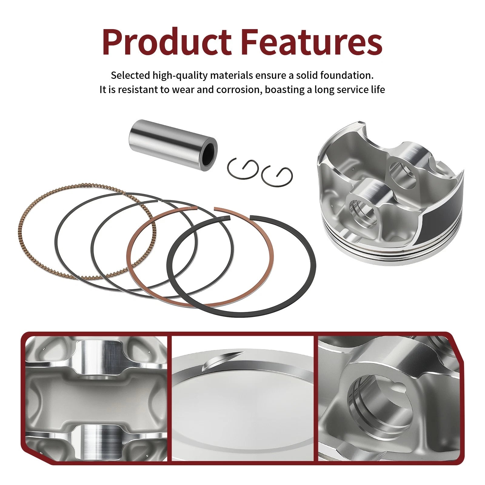 STD Forged Piston w/ Rings Kit 102mm for Yamaha Rhino 700 YXR700F (2008–2012)