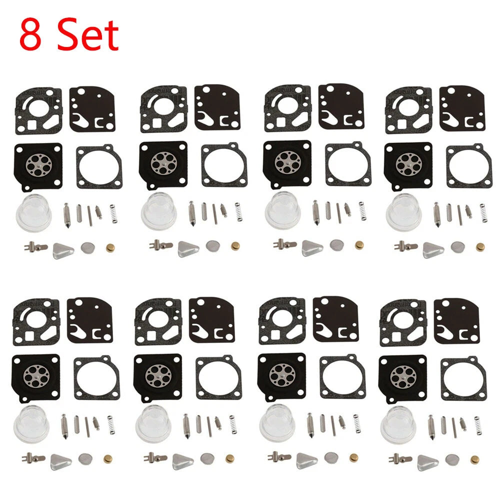 Set of 8 Carburetor Gasket Repair Kits for Zama C1Q C1U RB-47 Trimmer Blowers