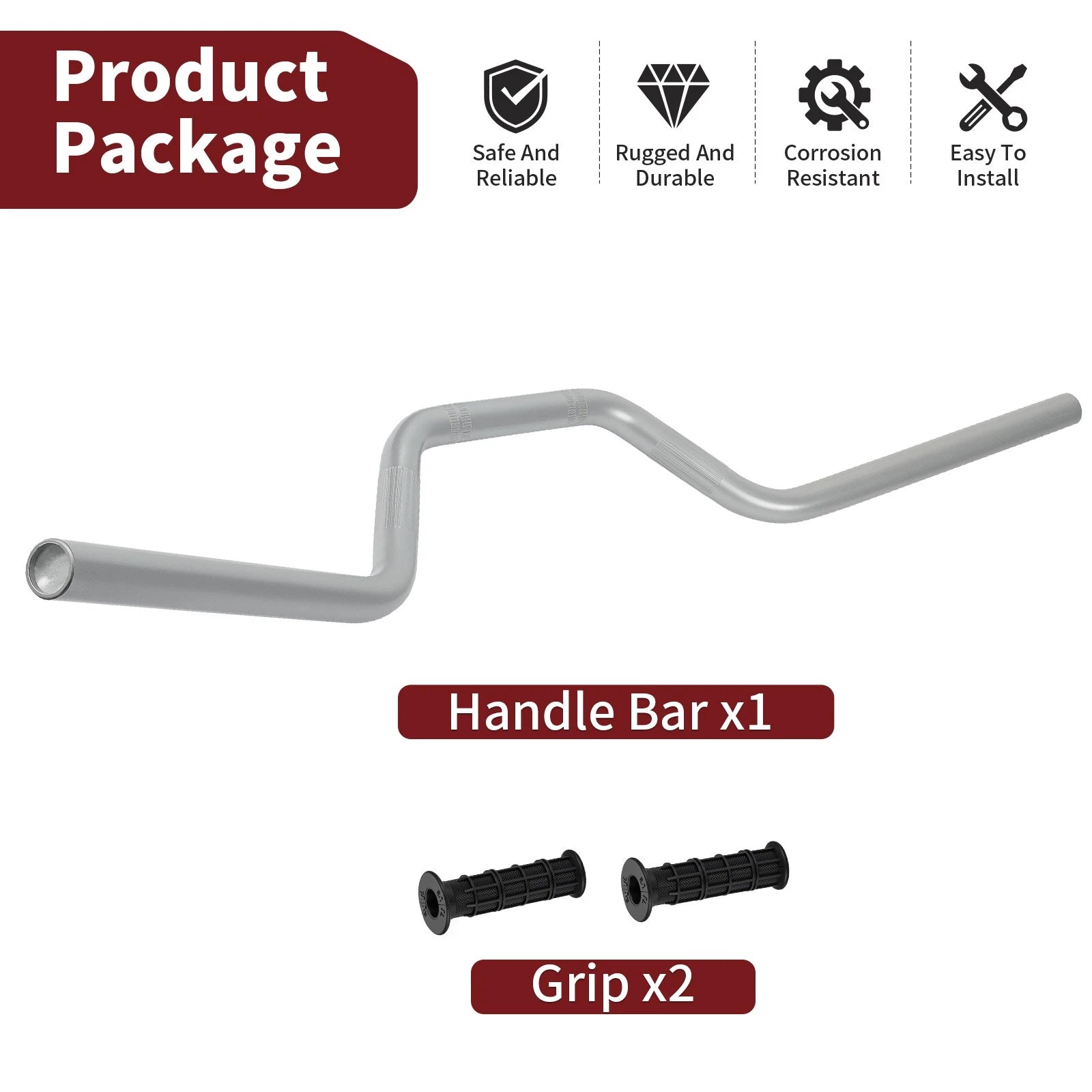 Handlebar & Grips for Yamaha Raptor 700R (2006–2012) 1S3-26111-10-00