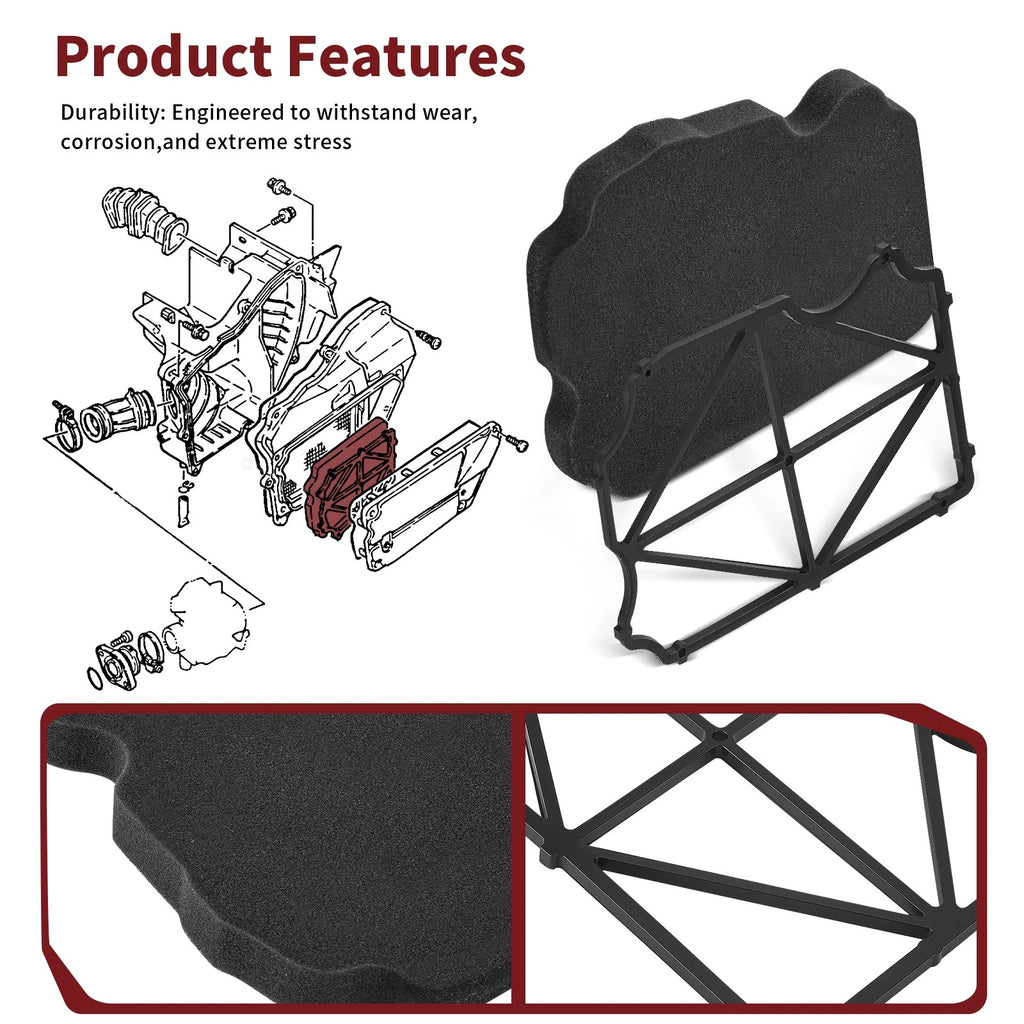 Air Filter Element Foam + Guide Holder for Yamaha TW200 (1987–2000)