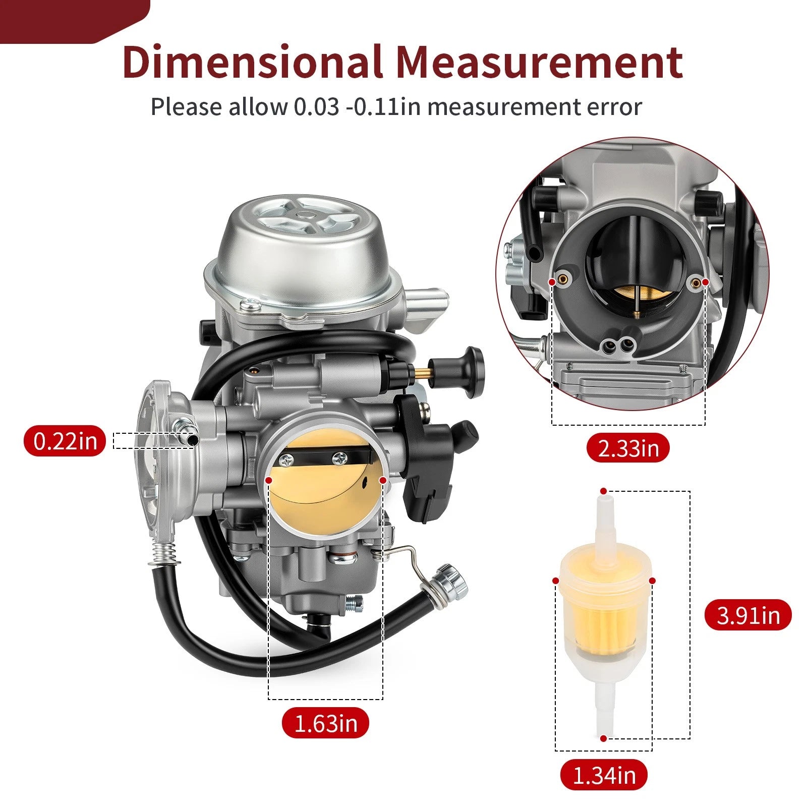 Carburetor for Yamaha YFZ450 (2012–2013) Performance Part # 1PD-14901-00-00