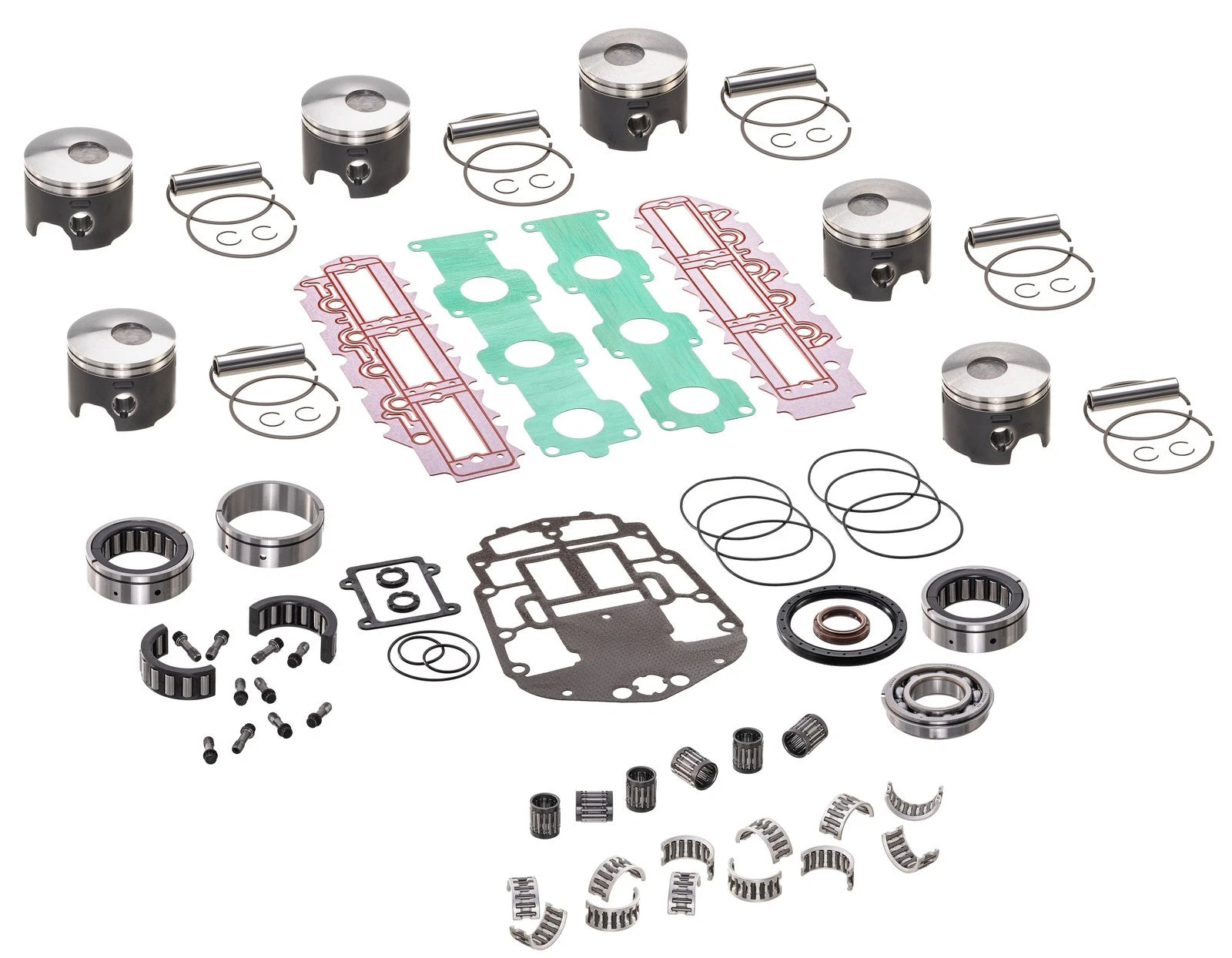 Powerhead Piston Gasket Rebuild Kit for Johnson Evinrude 150 175 HP (FICHT) .020" Over