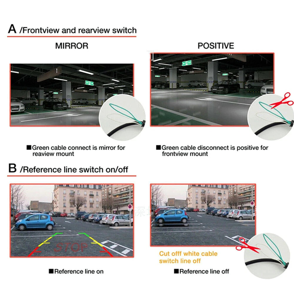 170° Reverse Camera for Car (Waterproof, HD Night Vision)