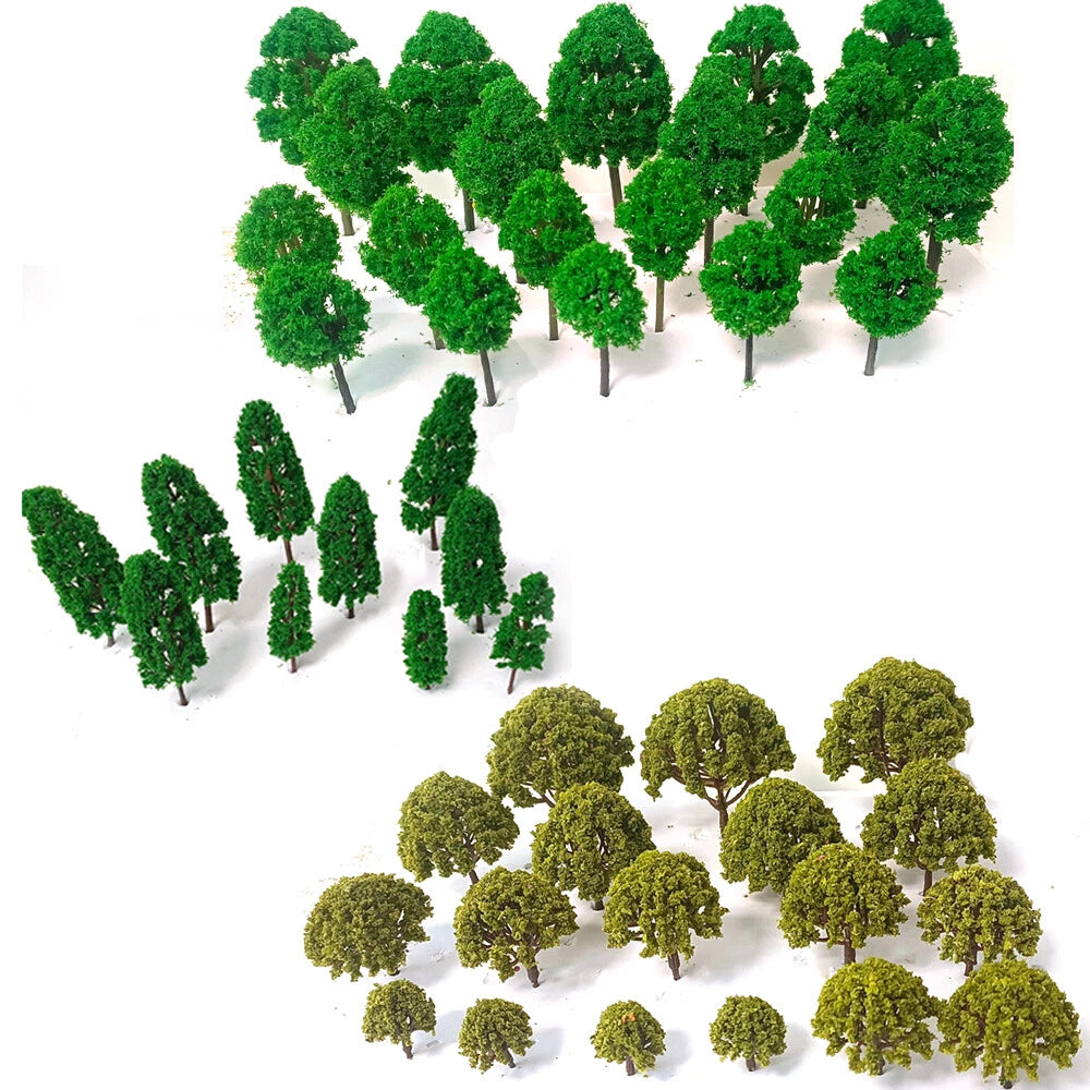 60pcs Trees for Multiple Models (Railroad, Train, Wargame, Diorama)