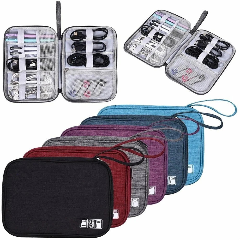 Travel Cable Storage Bag for Electronics USB Accessories