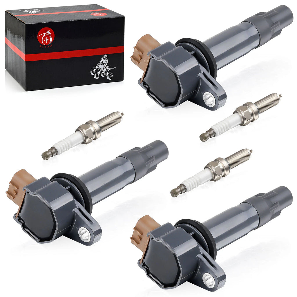 3 Pack Ignition Coil & Spark Plug for Can-Am Maverick X3 Turbo R (2017–2021)