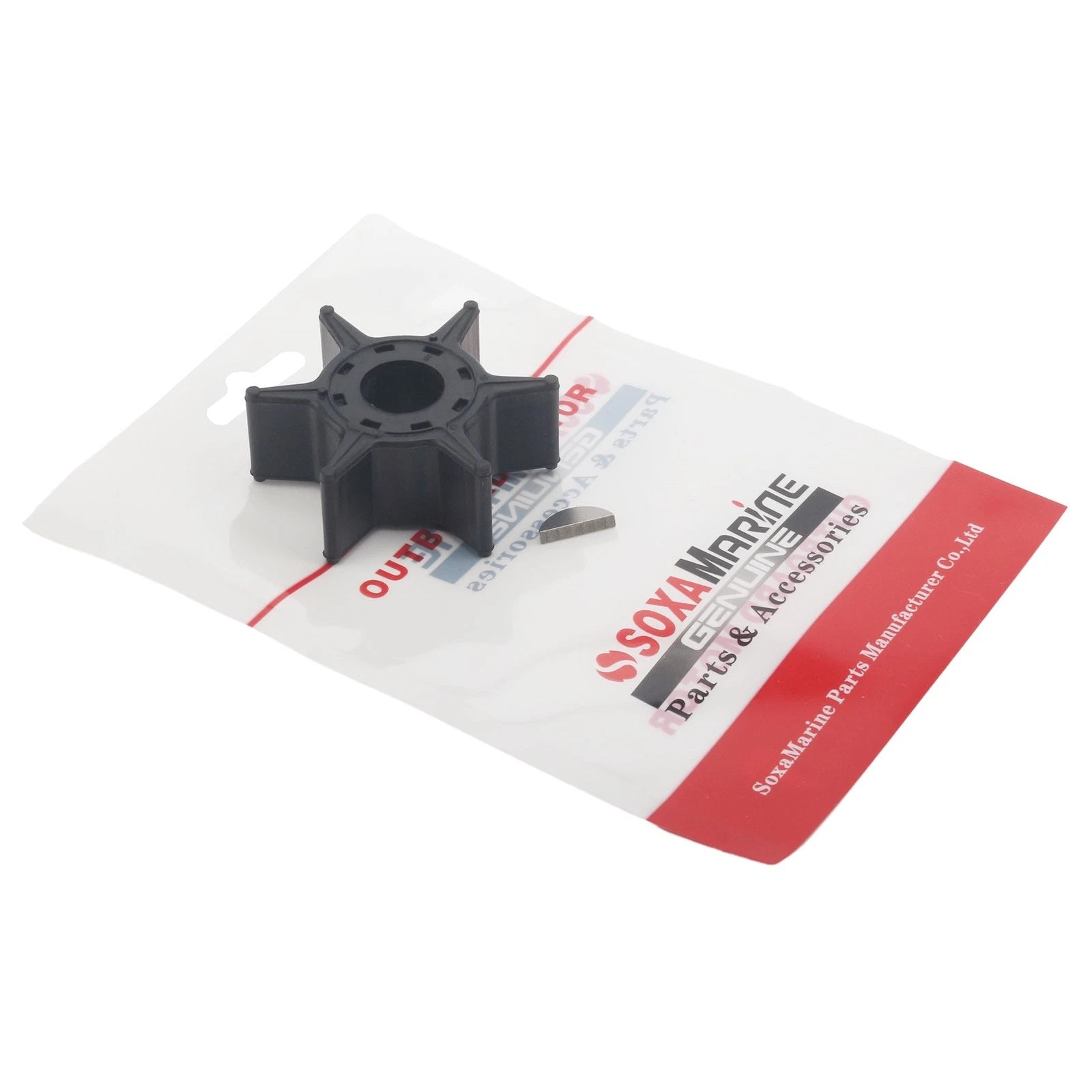 Water Pump Rubber Impeller & Key for Yamaha 20-25 HP Engine (1990–2000) 6L2-44352-00 500384