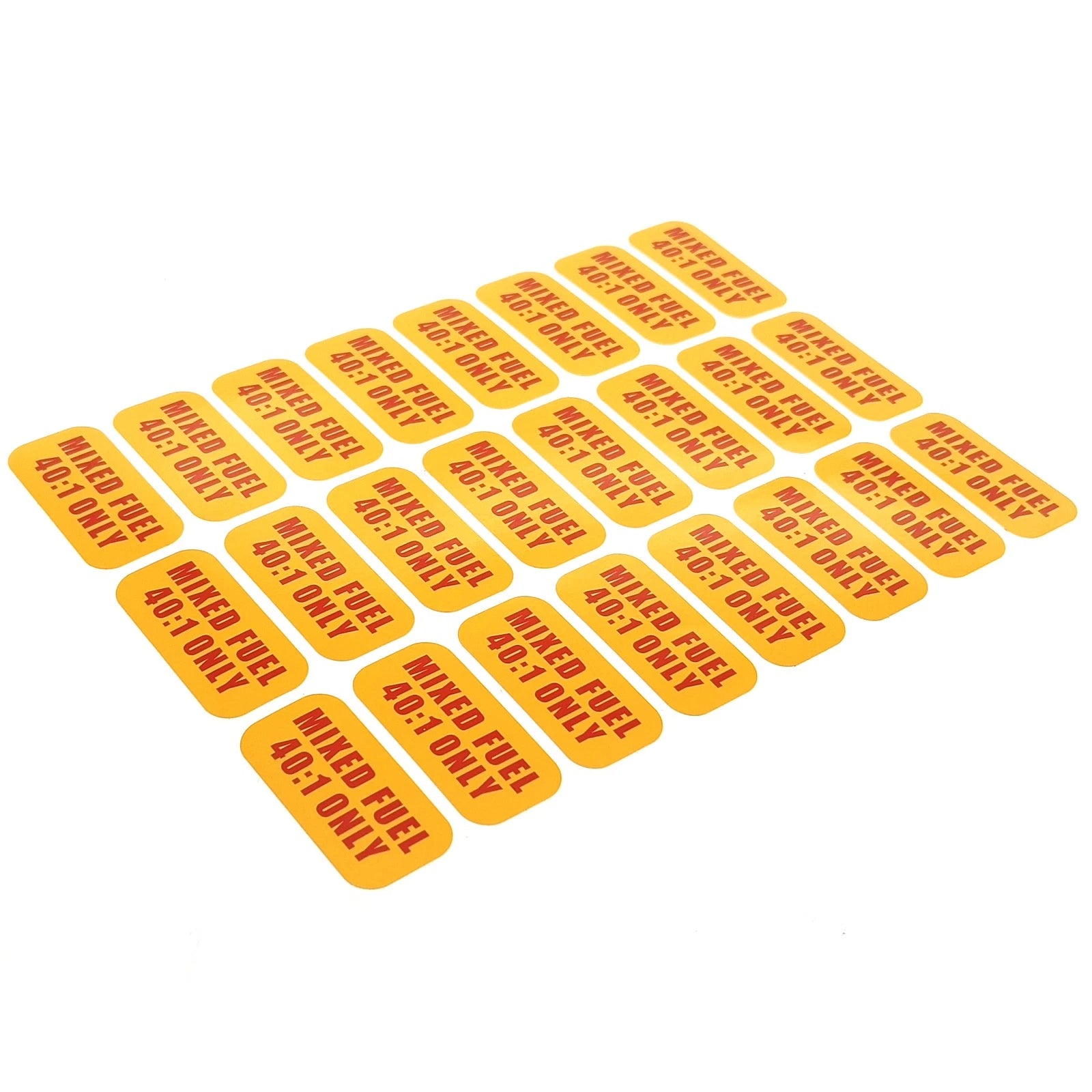 Mixed Fuel 40:1 Sticker for Commercial Use (Weather Proof)