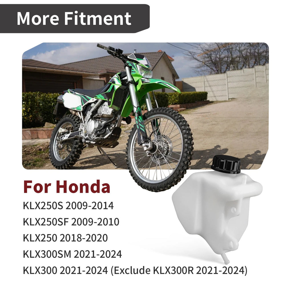Coolant Reservoir Tank & Cap for Kawasaki KLX250S (2009–2014) 43078-0044 11065-0969