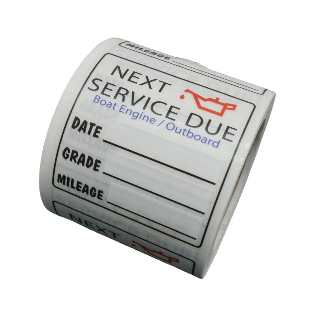 200pcs Oil Change Stickers for Car Window Reminder Labels