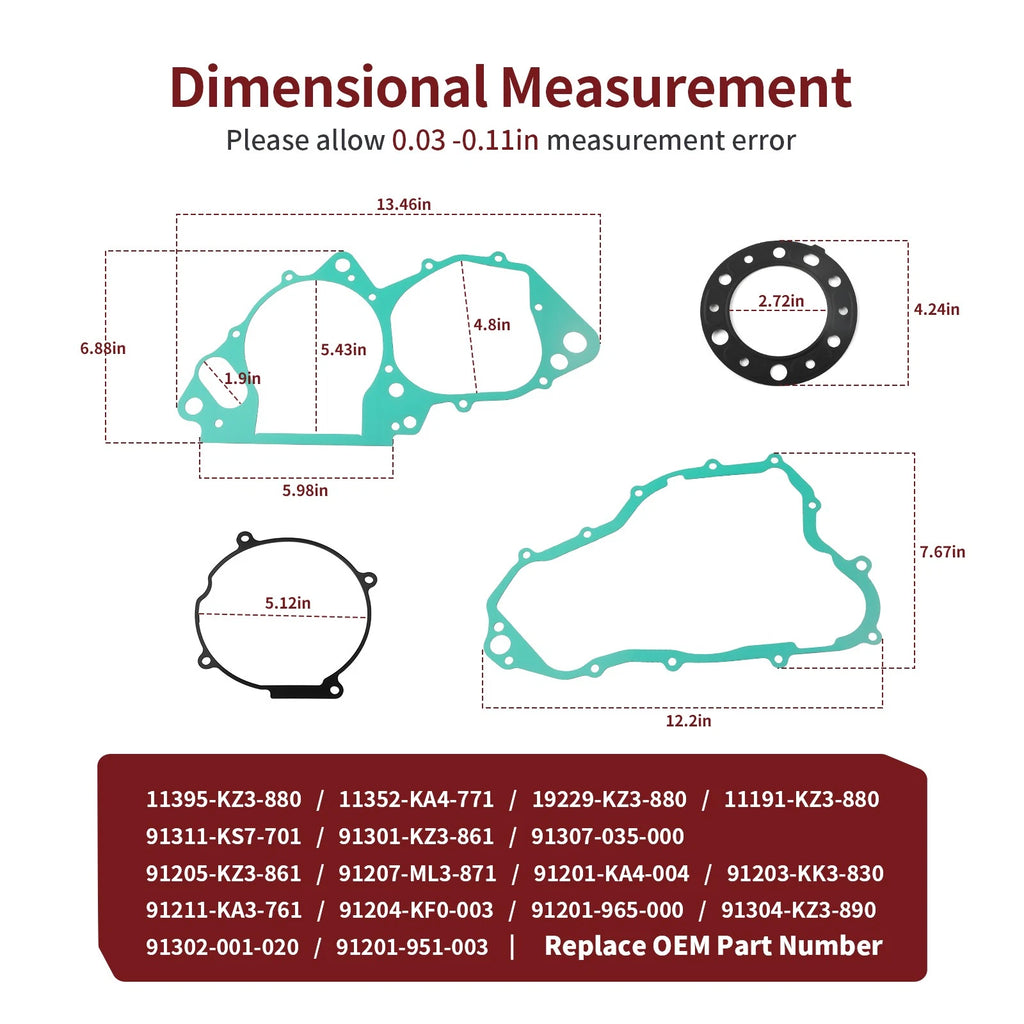 Complete Gasket Oil Seal Kit for Honda CR250R (1992–2001)