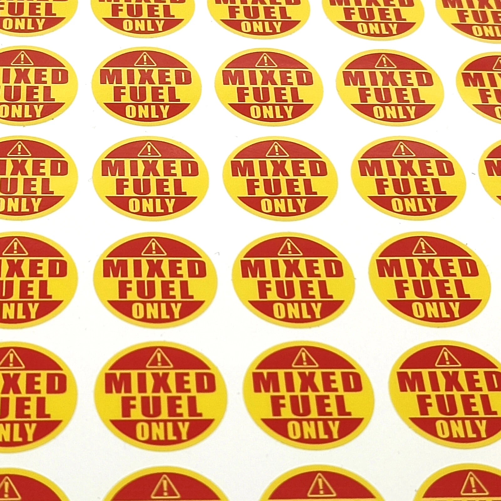 Mixed Fuel Only Sticker for