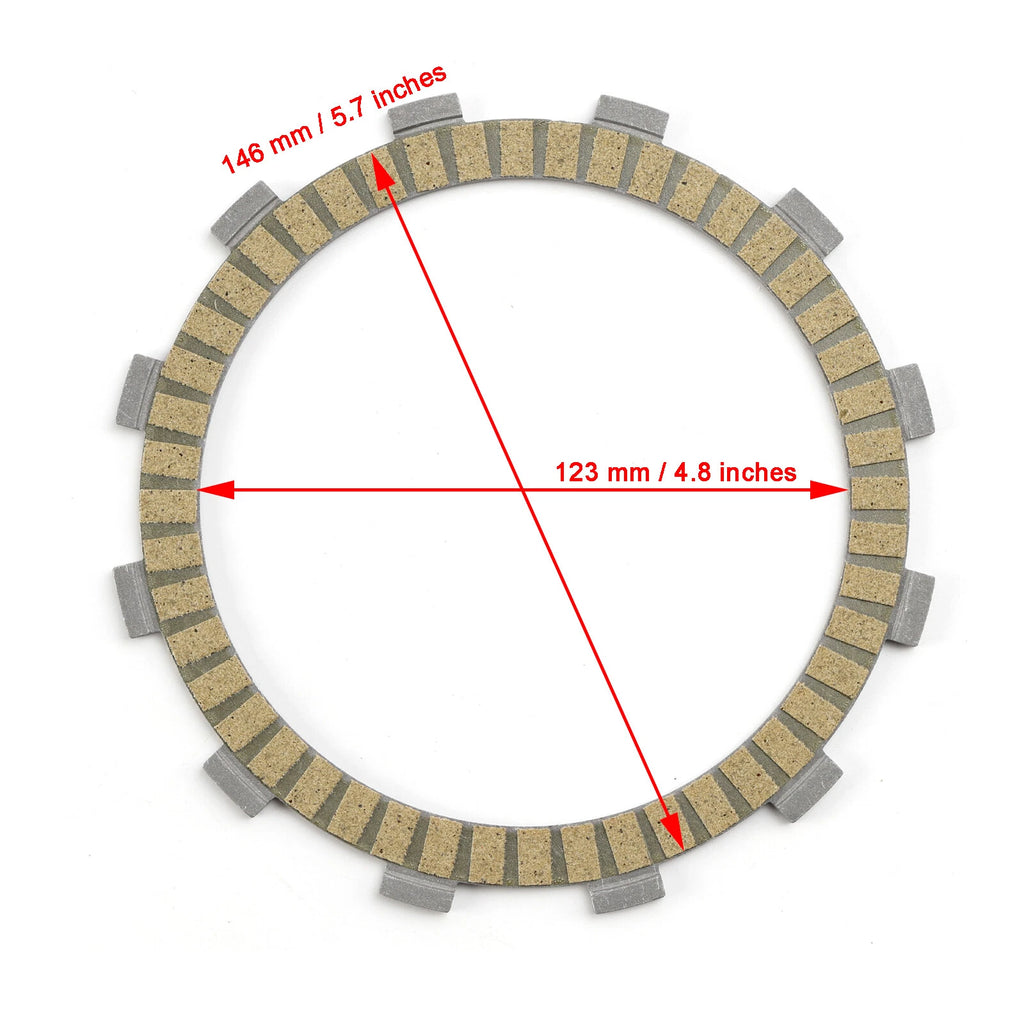 Clutch Friction Plate Kit for Kawasaki EX250 Ninja 250 250R (1988–2007) 13088-1013