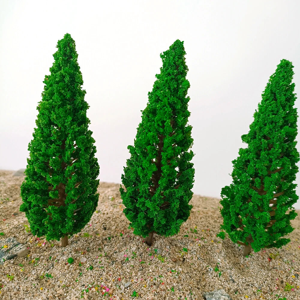 10Pcs Pine Tree Scenery Ornament for Garden Park Railroad (Model)