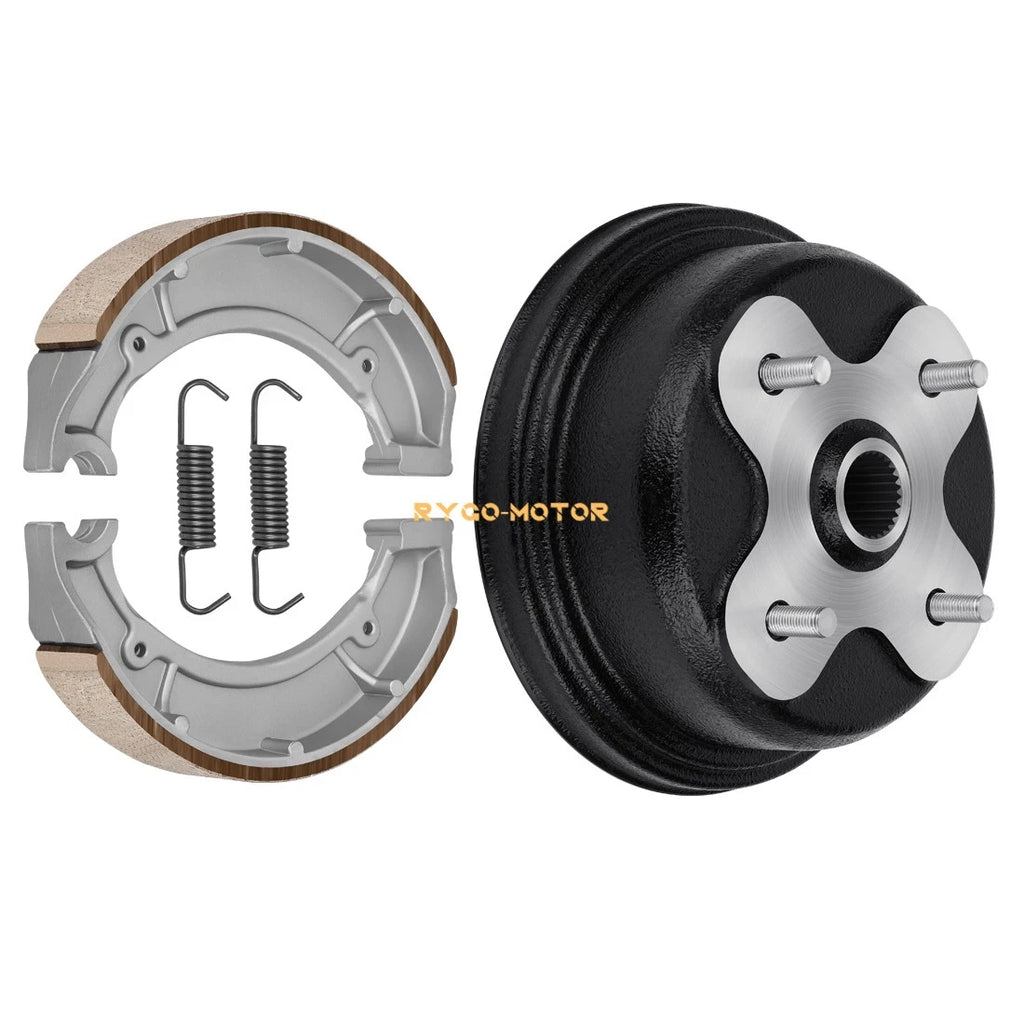 Rear Brake Drum w/Shoes Kit for Yamaha Kodiak 400, Grizzly 600 (1993–2006)