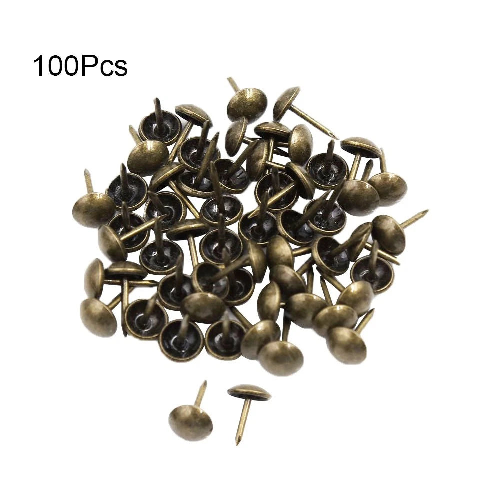 100X Upholstery Nail Tacks for Vintage Furniture Decor