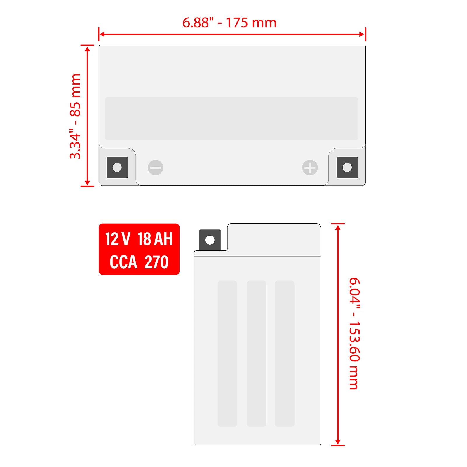 AGM Battery for Sea-Doo GTX 170 230 300 / RXP 300 / Spark 900 HO ACE (2019–2022)