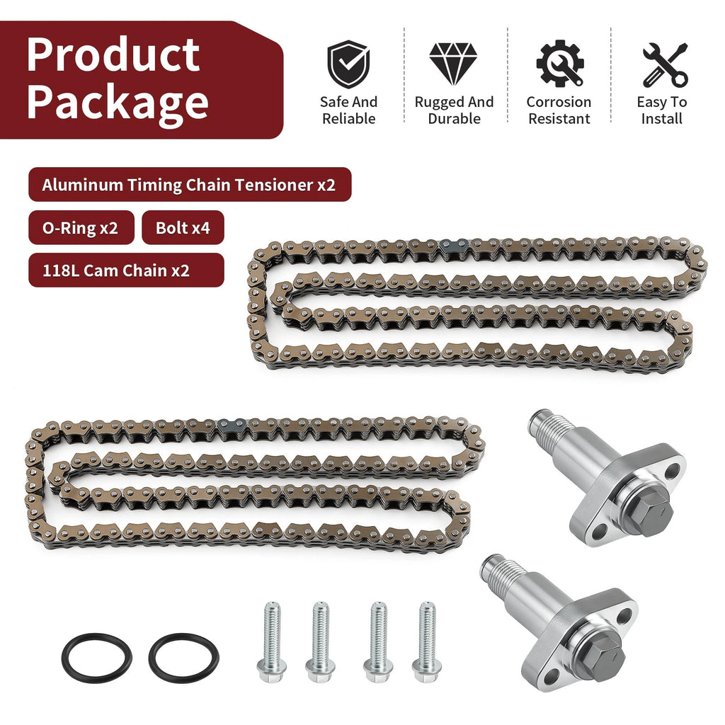Tensioner Cam Timing Chain Kit for Can-Am Defender Traxter HD5 HD8 HD9 HD10 (2016–2023)