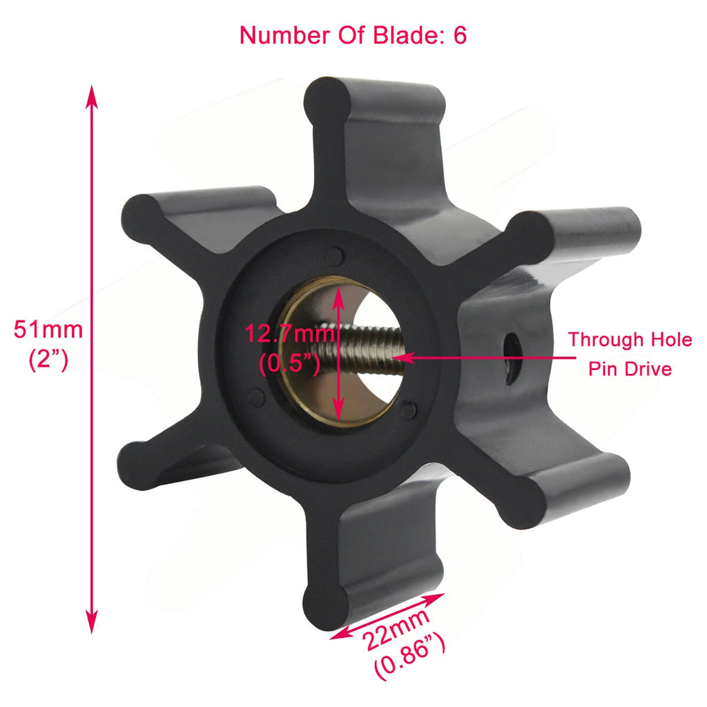 Water Pump Impeller Kit for Johnson Pump F4 (09-1026B, 09-1026B-1, 673-0001)