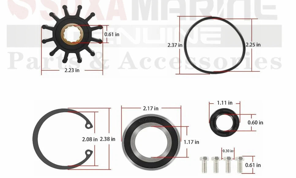 Raw Sea Water Pump Repair Kit for Volvo Penta