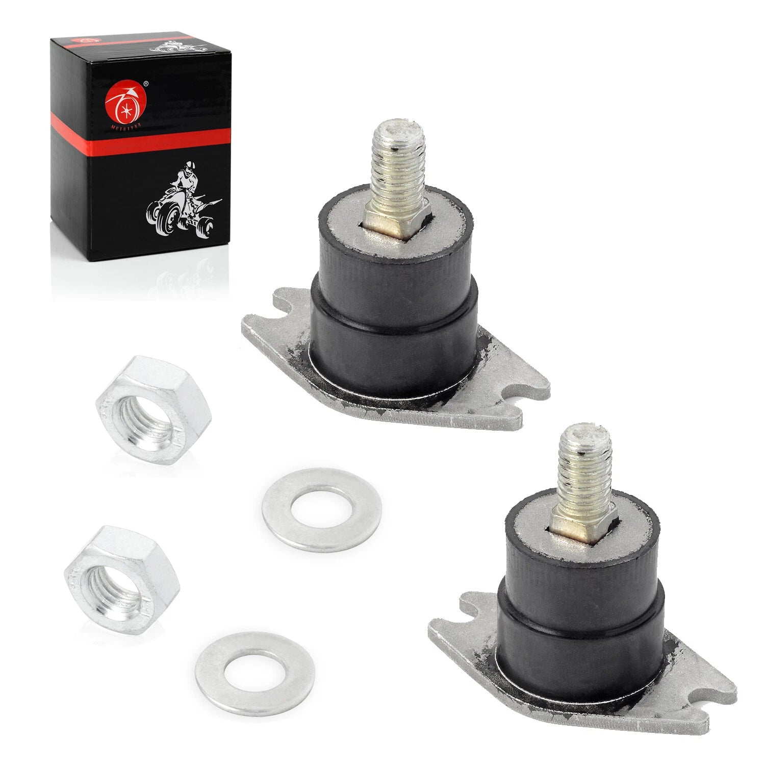 Set of 2 Upper Side Rubber Motor Mounts for Johnson Evinrude (OMC 303879, 325974)